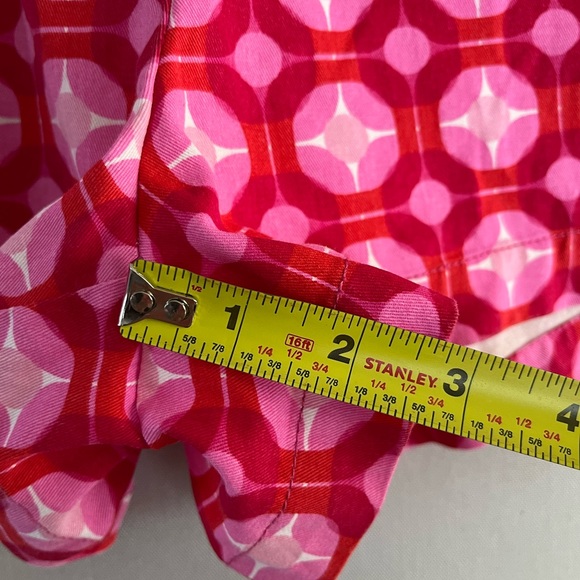 NWT Macbeth Collection Pink Red Geo Print SHORTS Women's Size M Casual Summer. - Picture 10 of 11